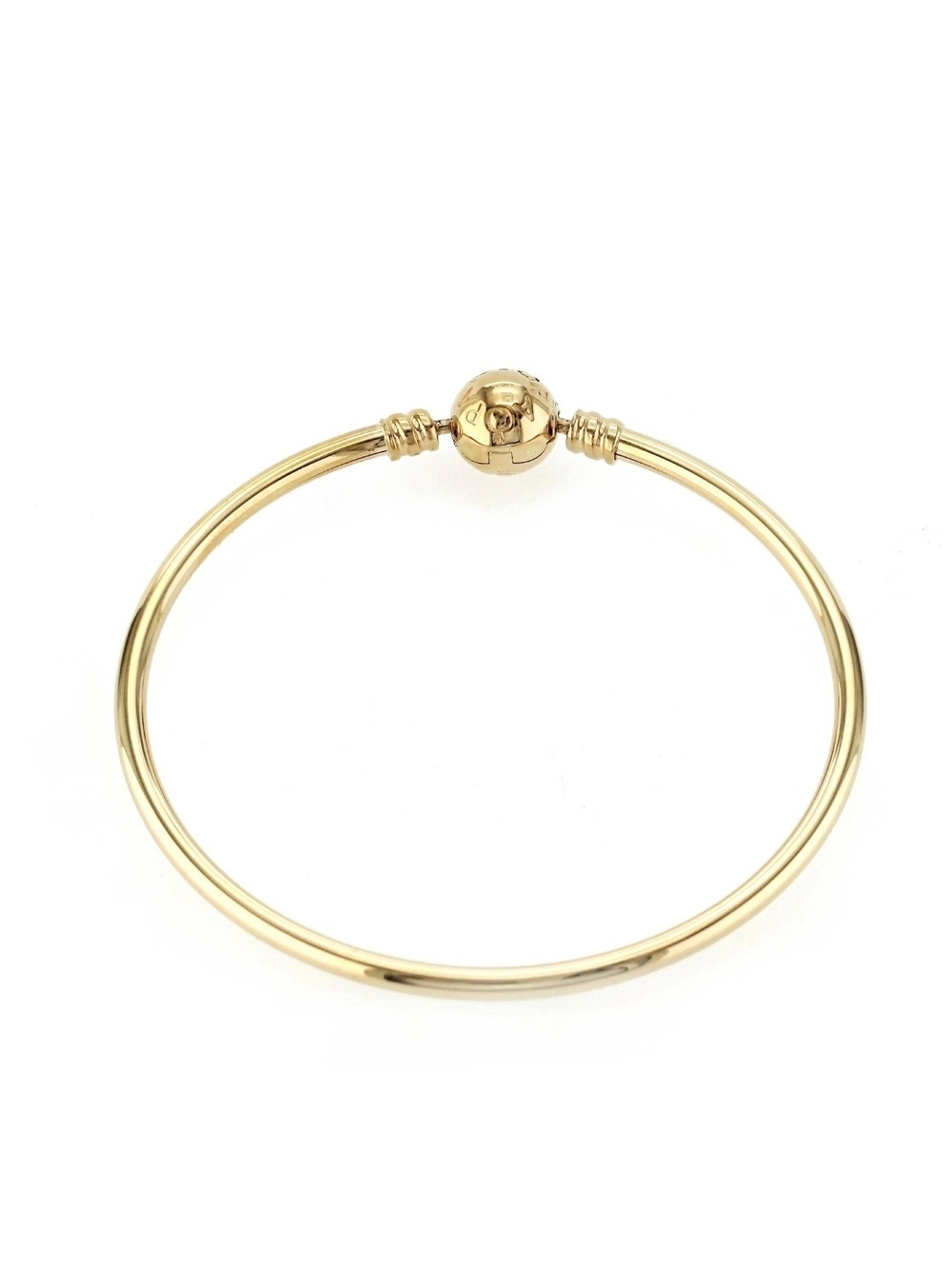 Autyentic Pandora 14k Solid Yellow Gold Women Bangle Bracelet
